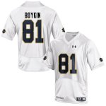 Notre Dame Fighting Irish Men's Miles Boykin #81 White Under Armour Authentic Stitched College NCAA Football Jersey UAZ5899KW